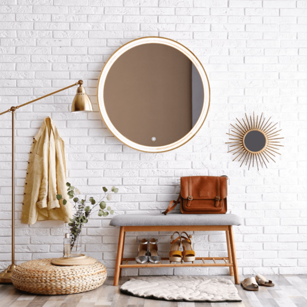 Alternative view of Lustro w drewnianej ramie - Perfection Slim podświetlane LED