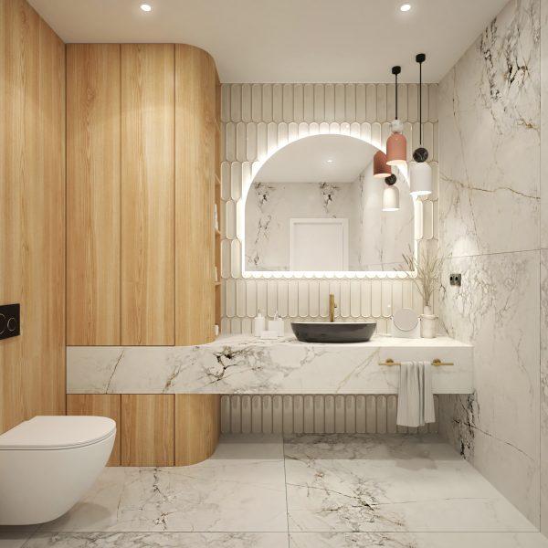 Alternative view of Lustro ROW - półkole podświetlane LED