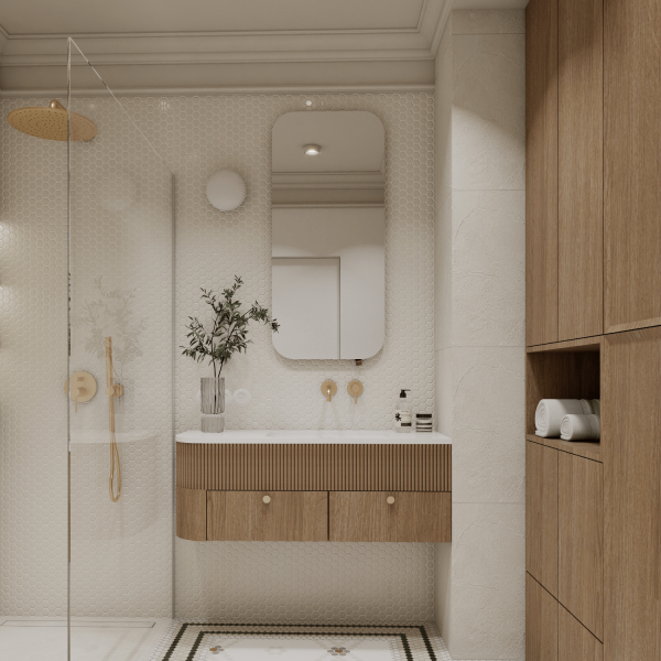 Alternative view of Lustro AURA - prostokąt z zaoblonymi rogami - bez podświetalnia